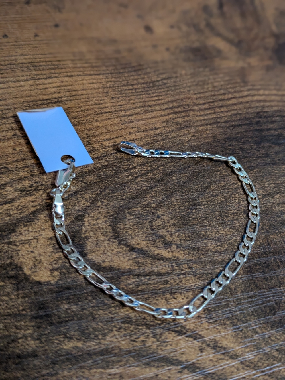 Silver Figaro-Style Kids Chain Bracelet Gold Plated